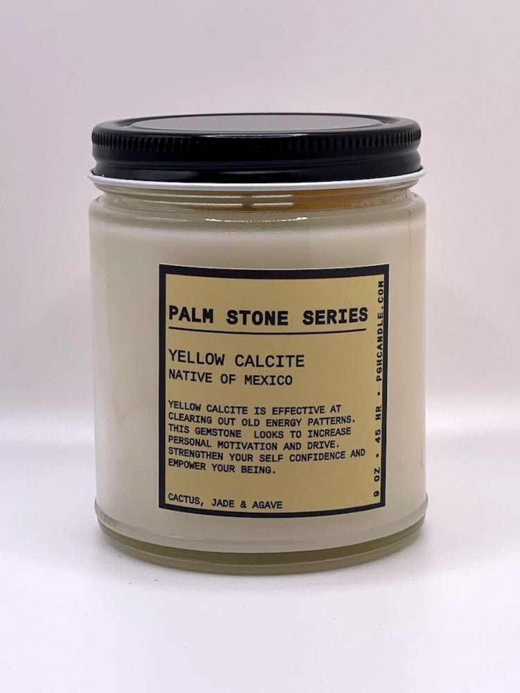 Yellow Calcite 9 oz - PGH Candle Co | Café Conmigo Coffee &amp; Tea House